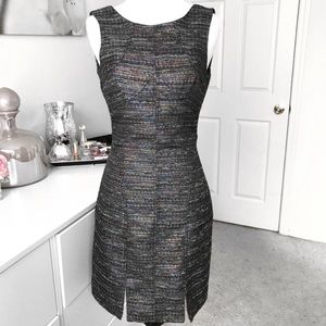 Keepsake the Label Dress Women Size Small Black Grey Metallic Sleeveless Elegant